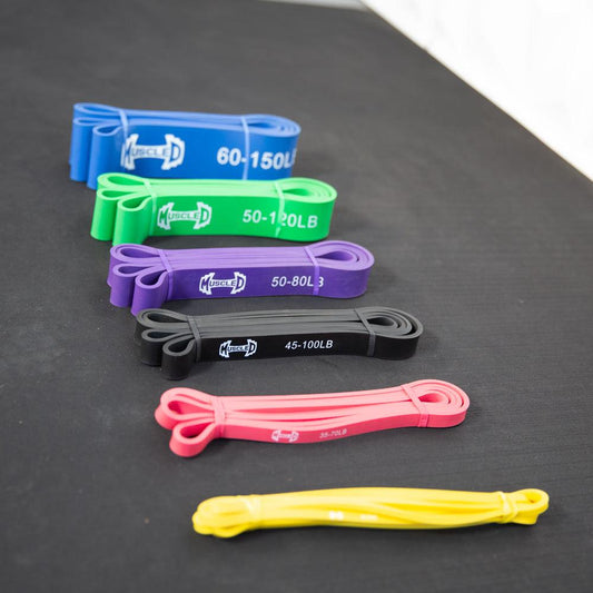 Muscle D Strength Bands - Muscle D Fitness - 41" Length - Multiple SIzes - Grit Grind Strength