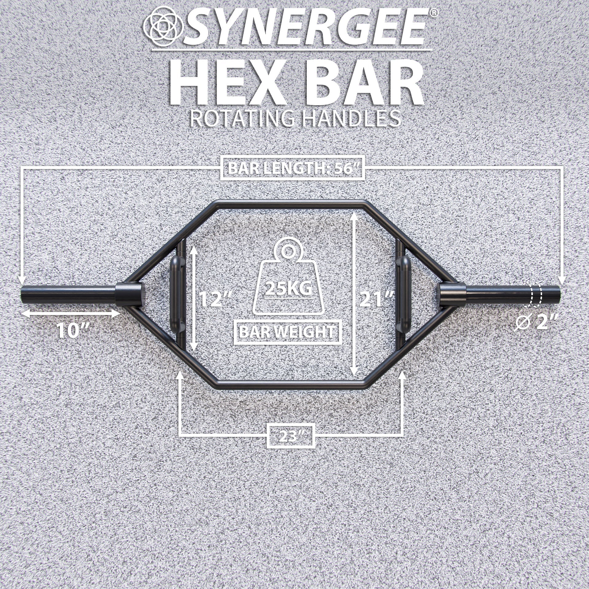 Synergee Hex Trap Bar - Grit Grind Strength