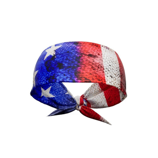 Old Glory Tie Headband - Grit Grind Strength