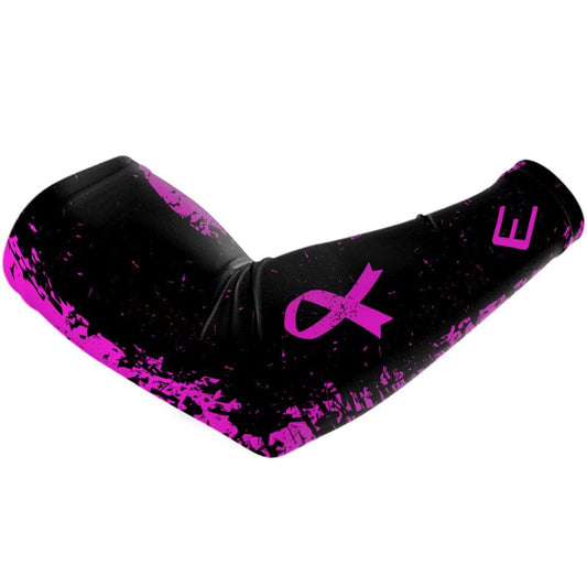 Pink Splattered Breast Cancer Arm Sleeve - Grit Grind Strength
