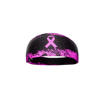 Pink Splattered Breast Cancer Headband - Grit Grind Strength