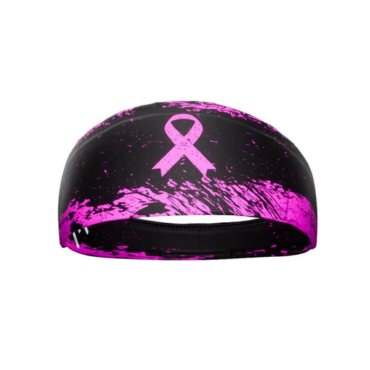 Pink Splattered Breast Cancer Headband - Grit Grind Strength