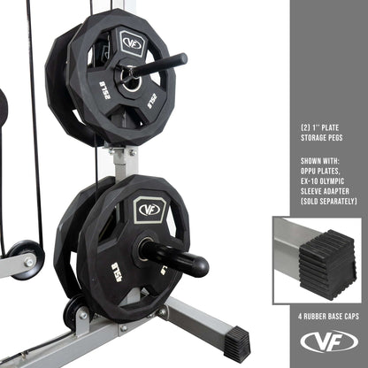 Plate Loaded Lat Pull Machine w/ Row and Ab Crunch - Grit Grind Strength