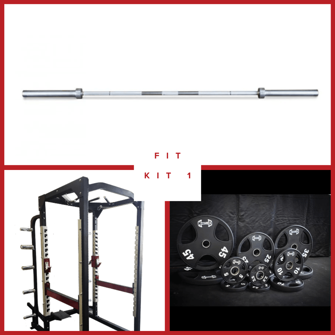 Power Cage Complete Weight Set - Muscle D Fitness - Commercial Squat Rack - Functional Pull - Up Bar - 10 Weight Storage Pegs - Power Rack - Grit Grind Strength