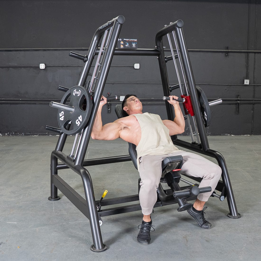 Power Leverage V2 Convergent Bench - Muscle D Fitness - Incline, Shoulder Press - Grit Grind Strength