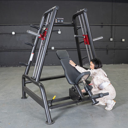 Power Leverage V2 Convergent Bench - Muscle D Fitness - Incline, Shoulder Press - Grit Grind Strength