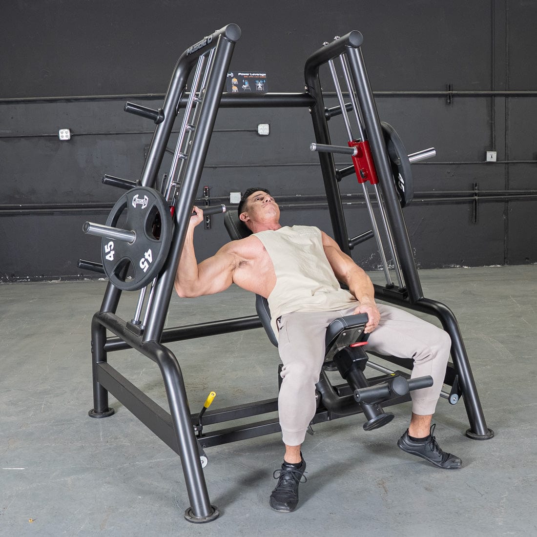 Power Leverage V2 Convergent Bench - Muscle D Fitness - Incline, Shoulder Press - Grit Grind Strength