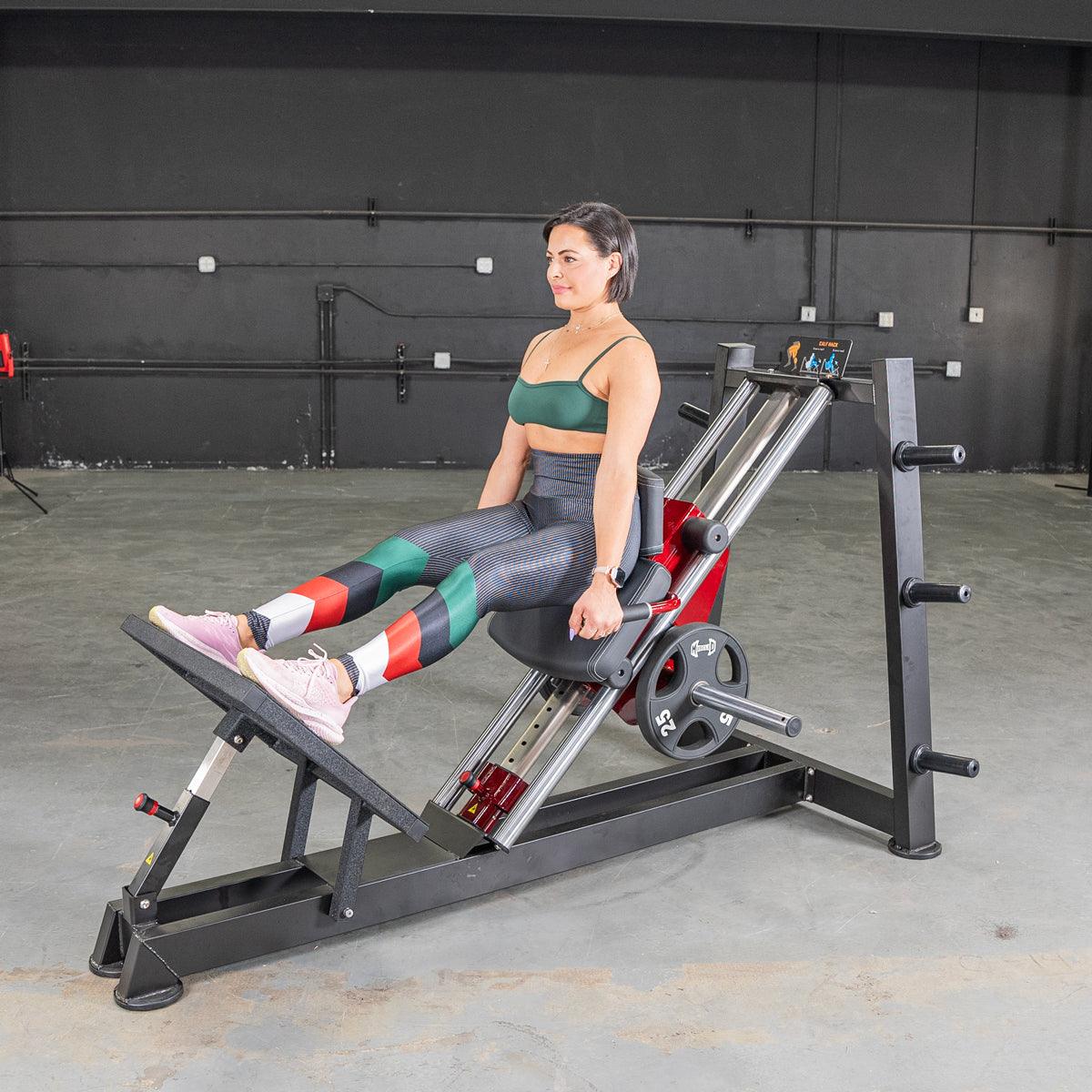 Power Leverage V2 Hack Squat / Calf Raise - Muscle D Fitness - Grit Grind Strength
