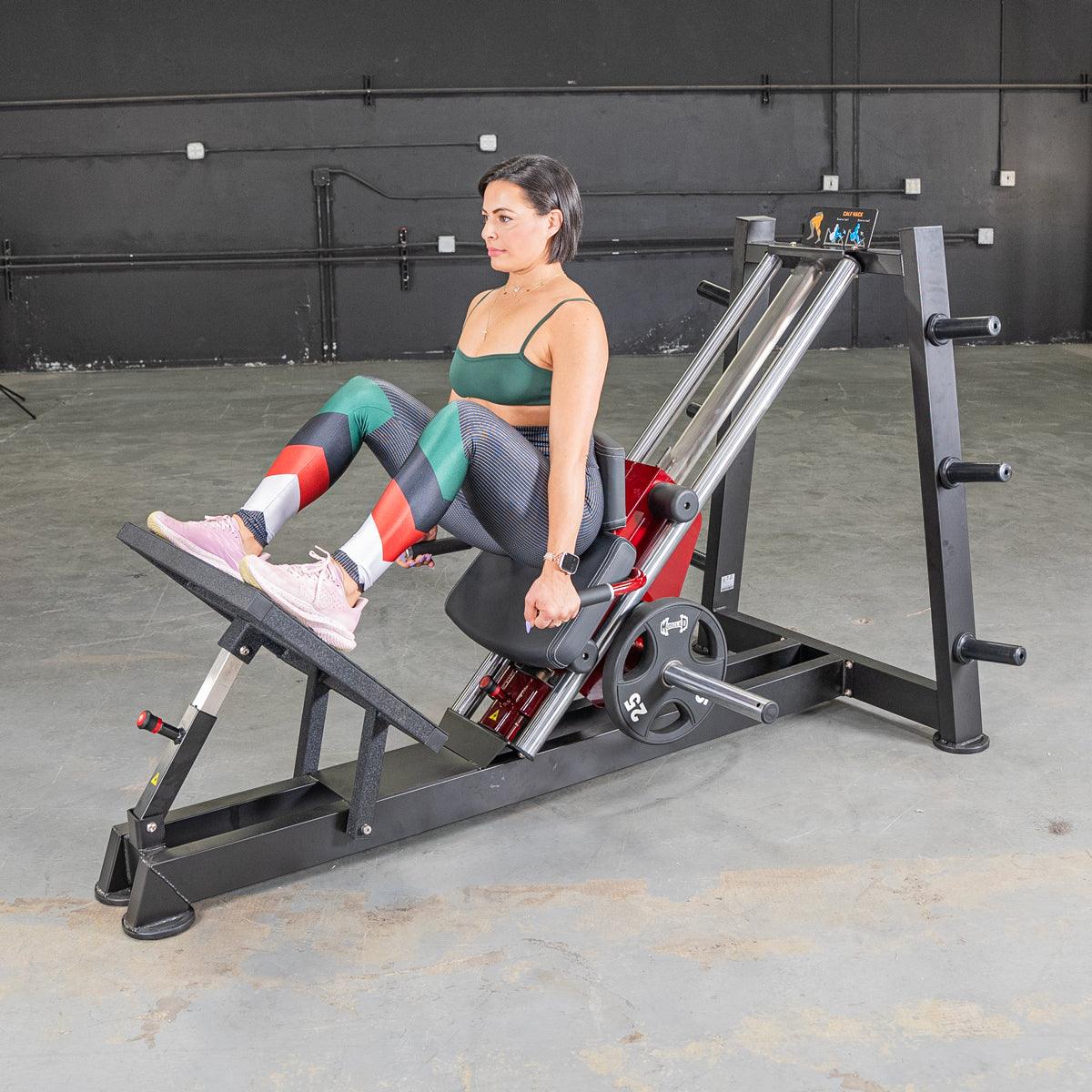 Power Leverage V2 Hack Squat / Calf Raise - Muscle D Fitness - Grit Grind Strength