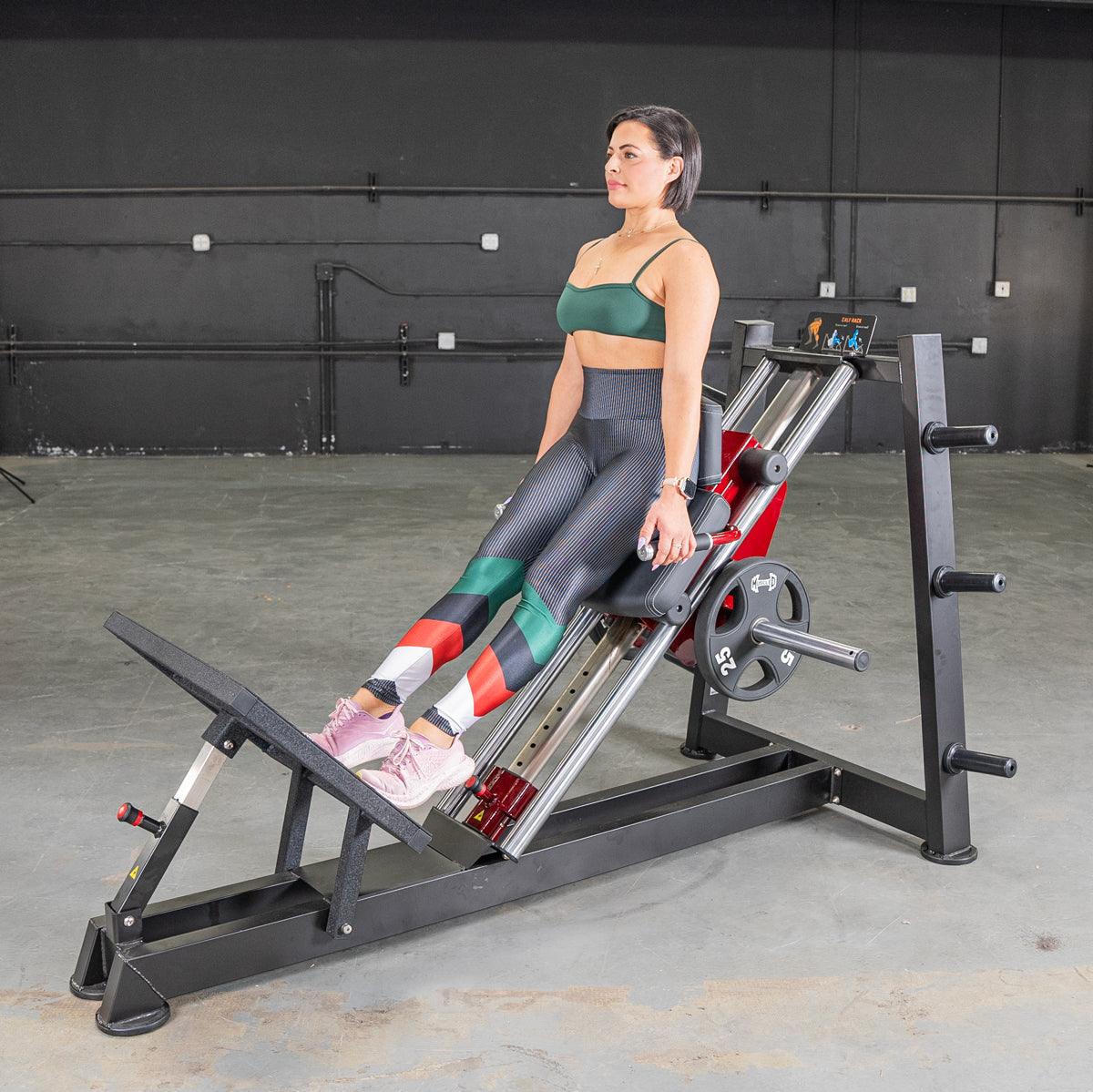 Power Leverage V2 Hack Squat / Calf Raise - Muscle D Fitness - Grit Grind Strength
