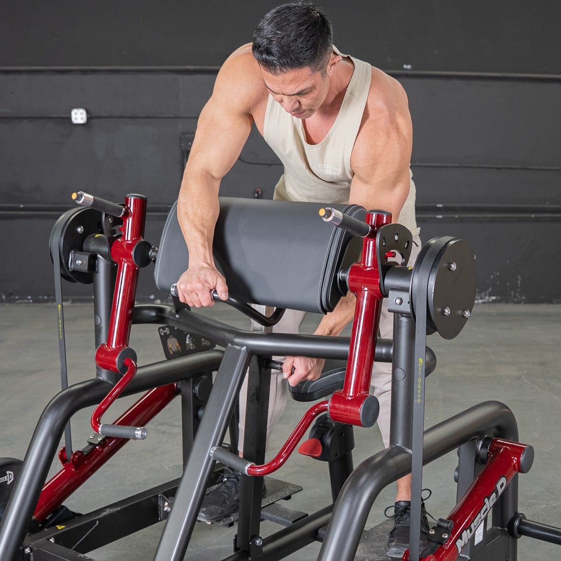 Power Leverage V2 Iso Lateral Biceps Curl / Preacher Curl - Muscle D Fitness - Grit Grind Strength