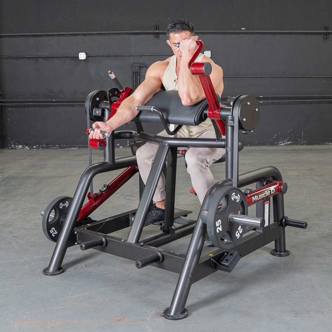 Power Leverage V2 Iso Lateral Biceps Curl / Preacher Curl - Muscle D Fitness - Grit Grind Strength