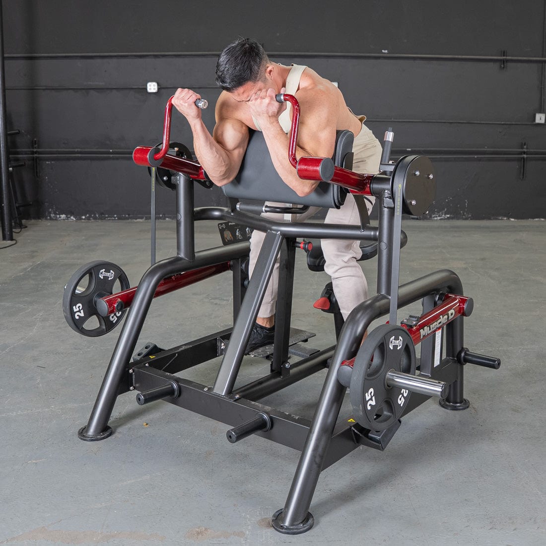 Power Leverage V2 Iso Lateral Biceps Curl / Preacher Curl - Muscle D Fitness - Grit Grind Strength