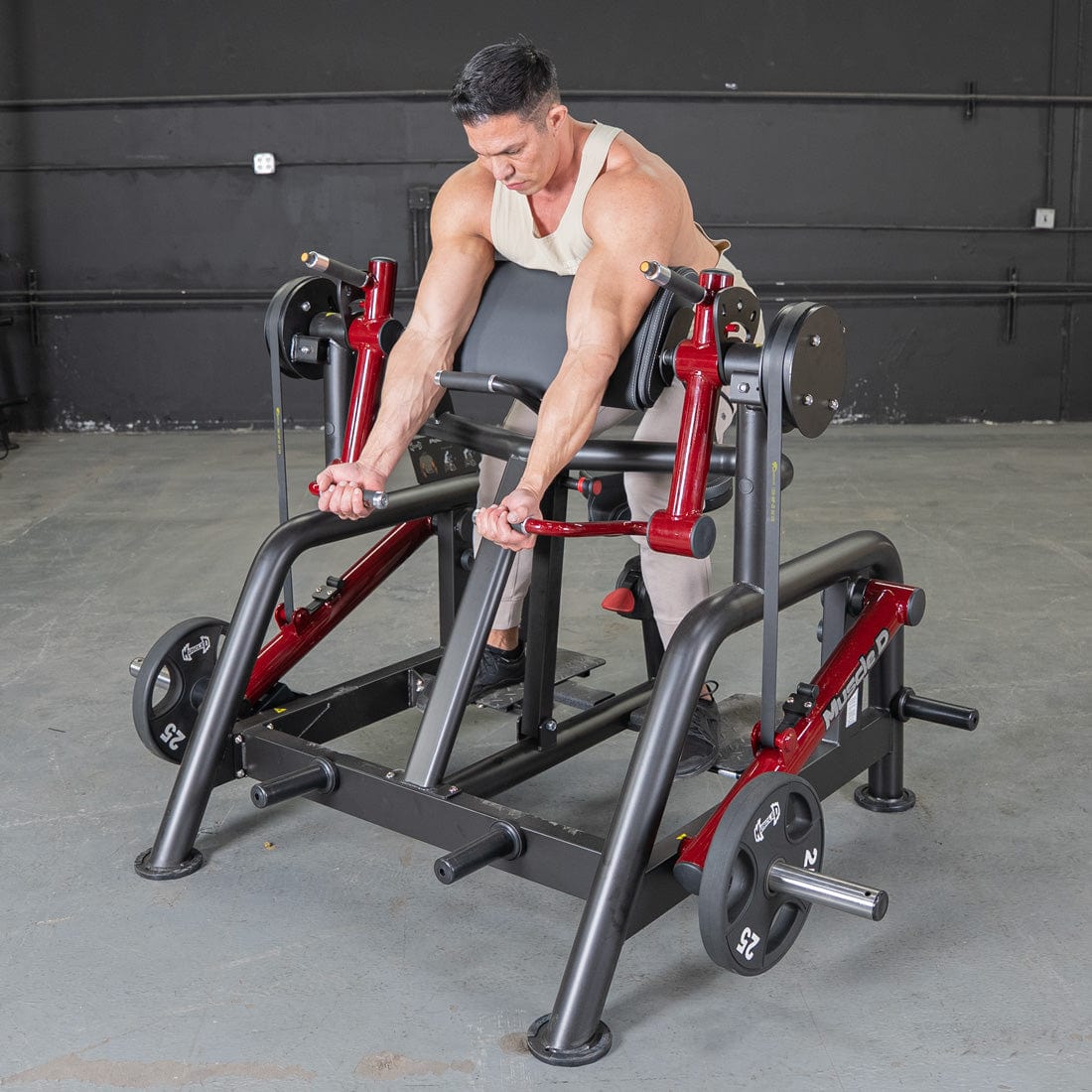 Power Leverage V2 Iso Lateral Biceps Curl / Preacher Curl - Muscle D Fitness - Grit Grind Strength