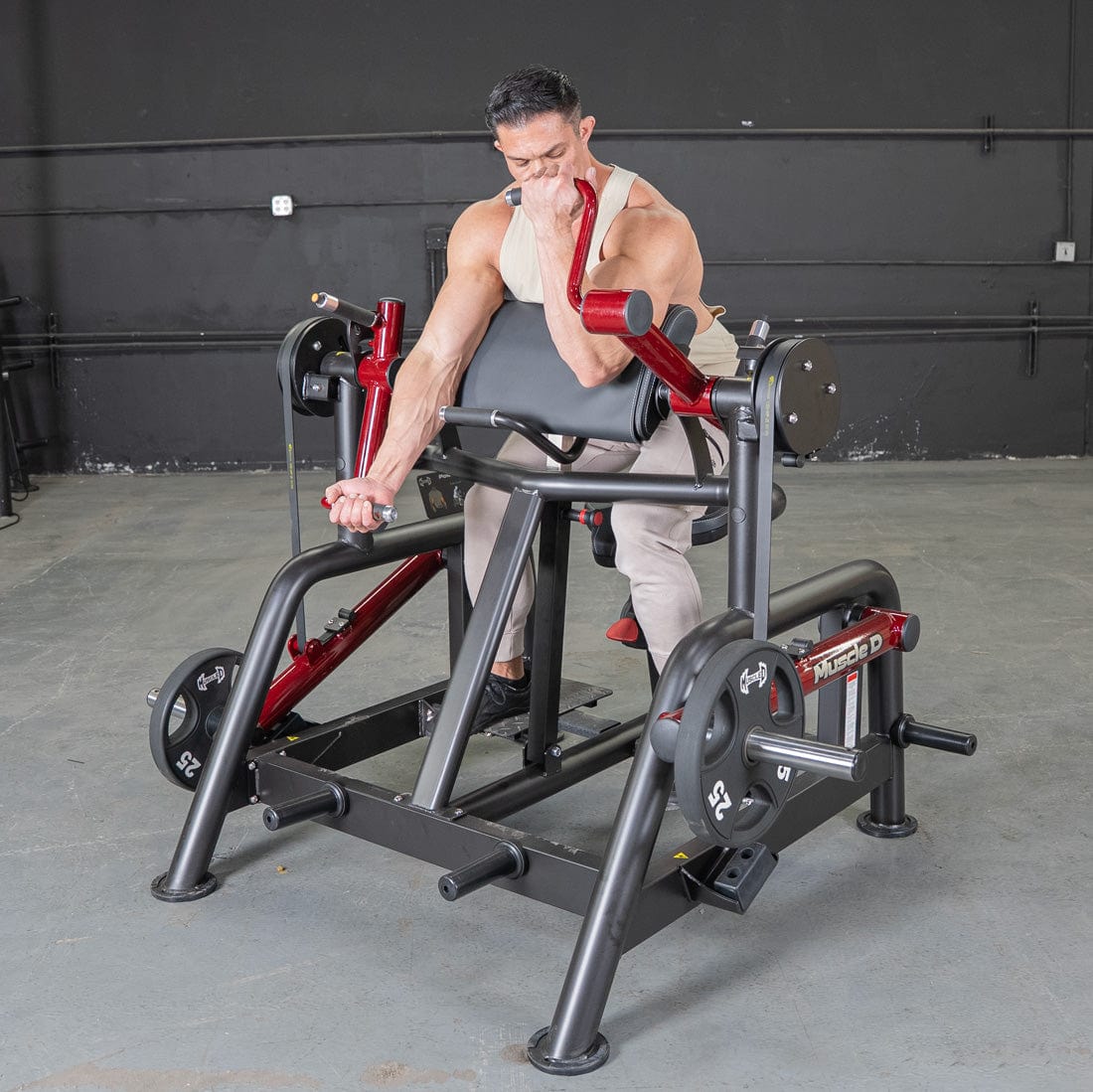 Power Leverage V2 Iso Lateral Biceps Curl / Preacher Curl - Muscle D Fitness - Grit Grind Strength