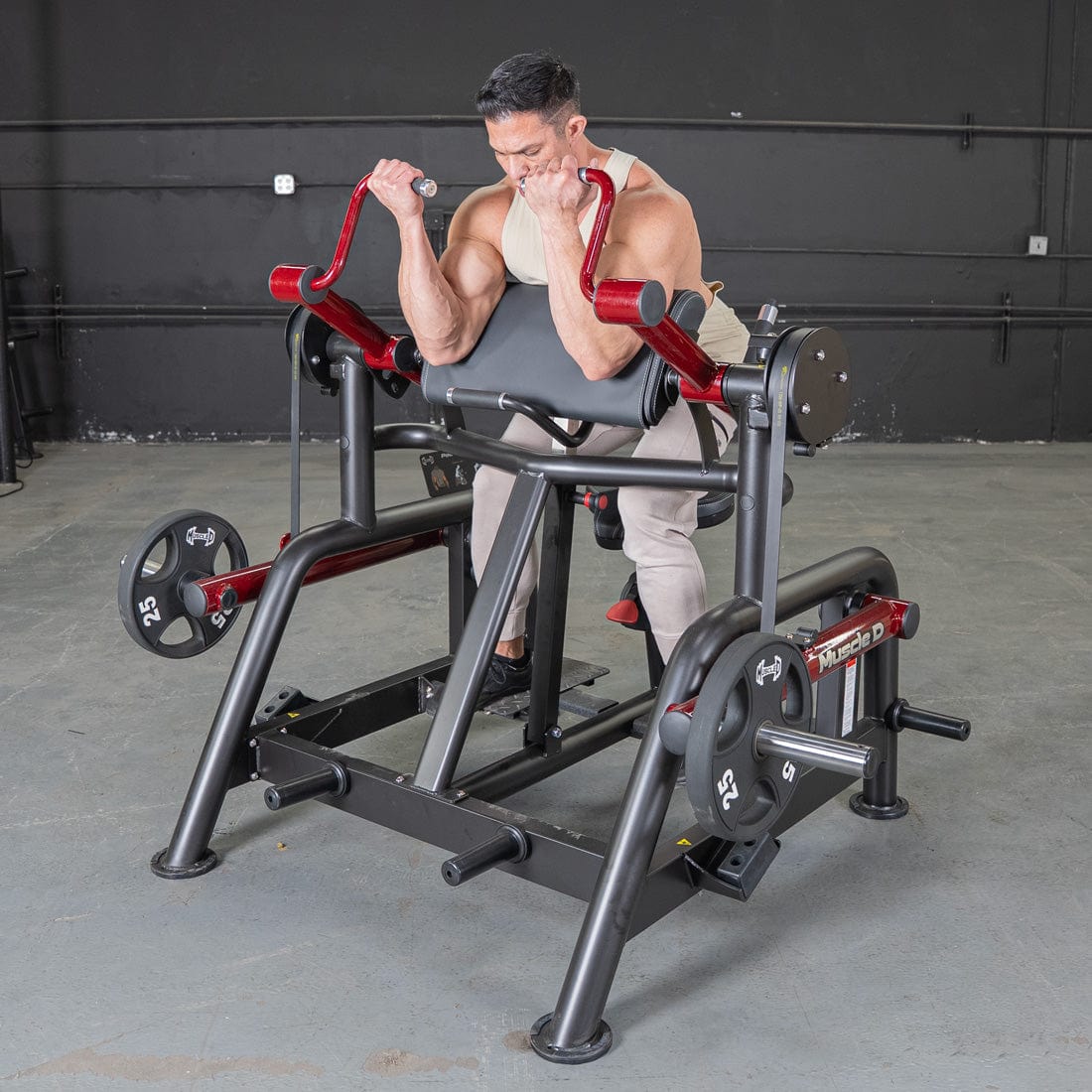 Power Leverage V2 Iso Lateral Biceps Curl / Preacher Curl - Muscle D Fitness - Grit Grind Strength