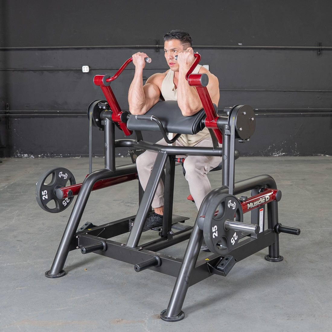 Power Leverage V2 Iso Lateral Biceps Curl / Preacher Curl - Muscle D Fitness - Grit Grind Strength