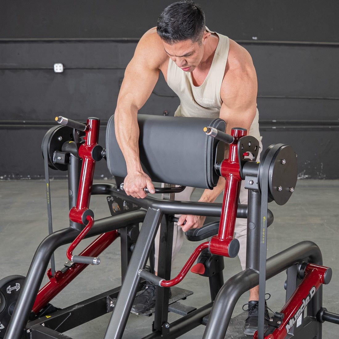 Power Leverage V2 Iso Lateral Biceps Curl / Preacher Curl - Muscle D Fitness - Grit Grind Strength