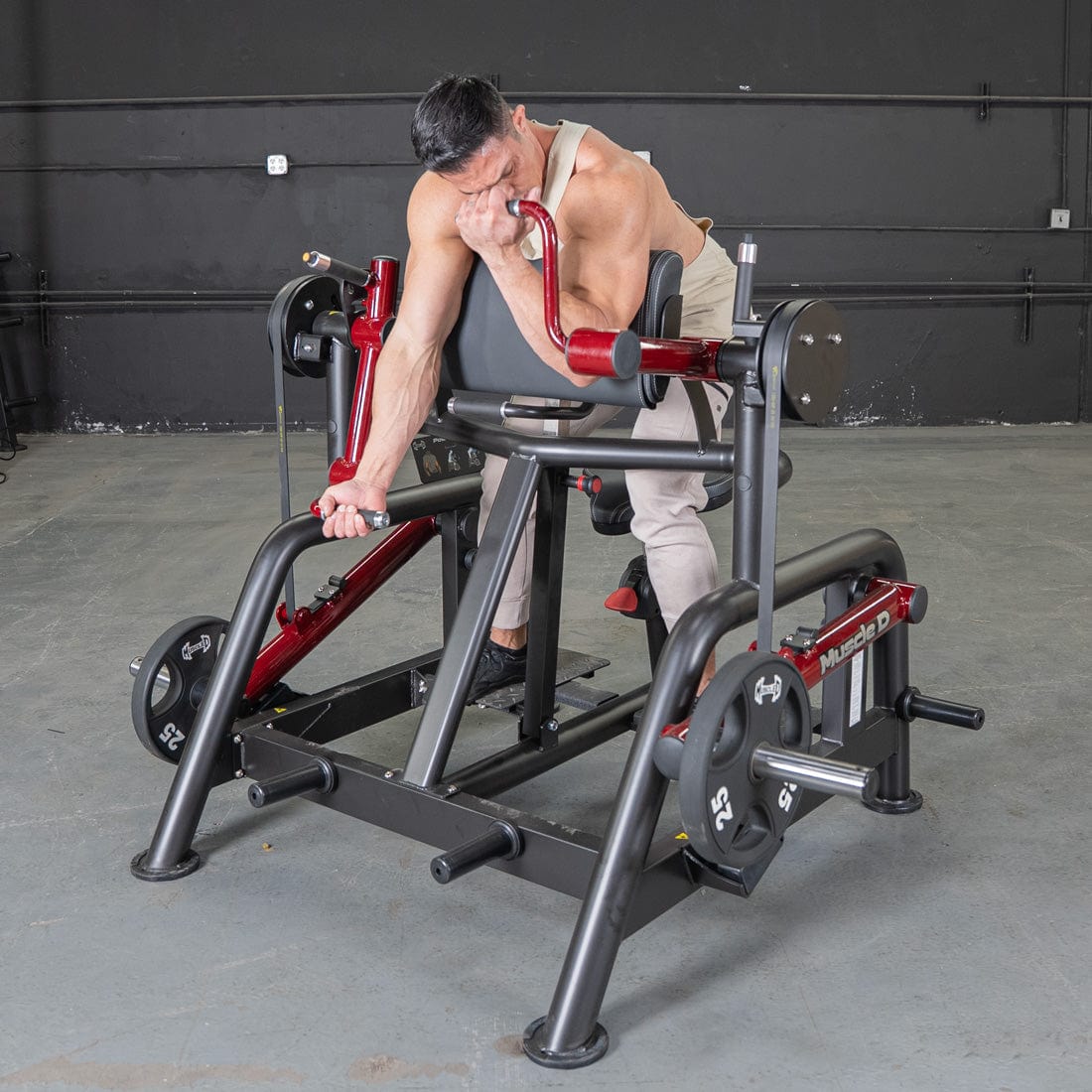 Power Leverage V2 Iso Lateral Biceps Curl / Preacher Curl - Muscle D Fitness - Grit Grind Strength