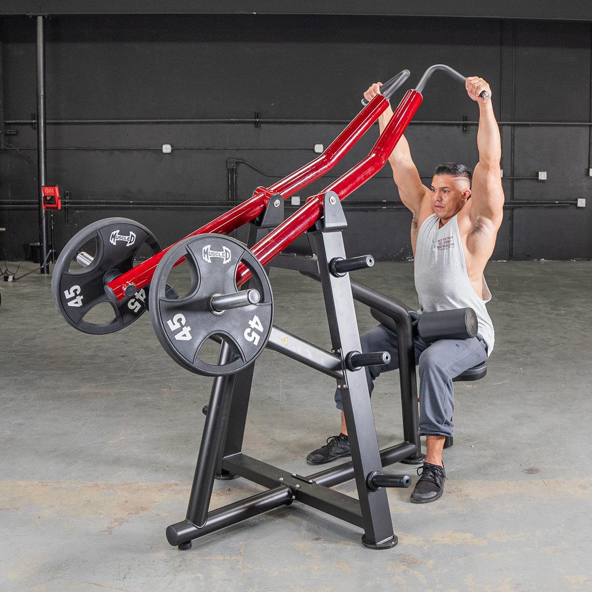Power Leverage V2 Iso Lateral Lat Pull - Muscle D Fitness - Grit Grind Strength