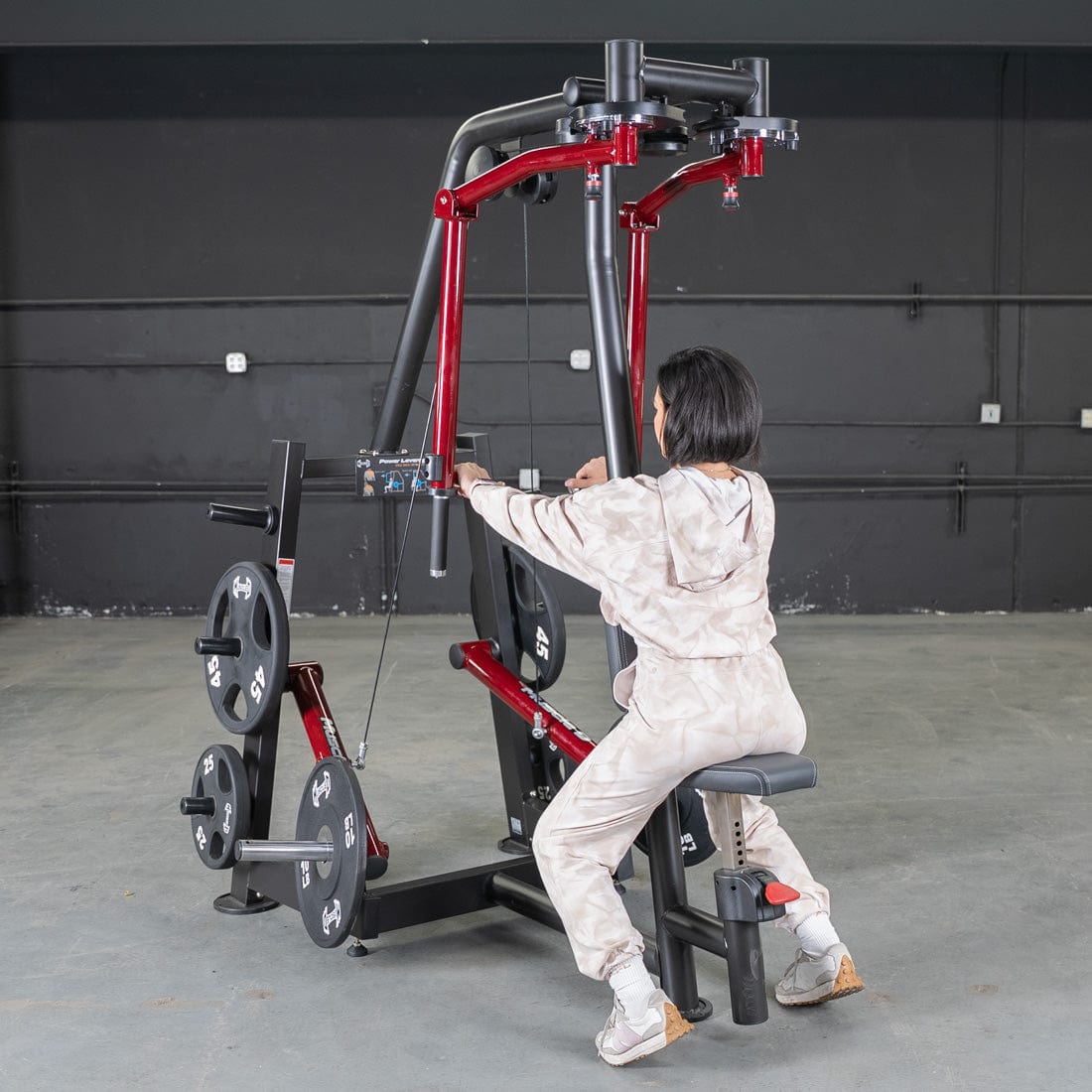 Power Leverage V2 Seated Pec Fly / Rear Delt Combo - Plate Loaded - Weight Storage Included - Grit Grind Strength