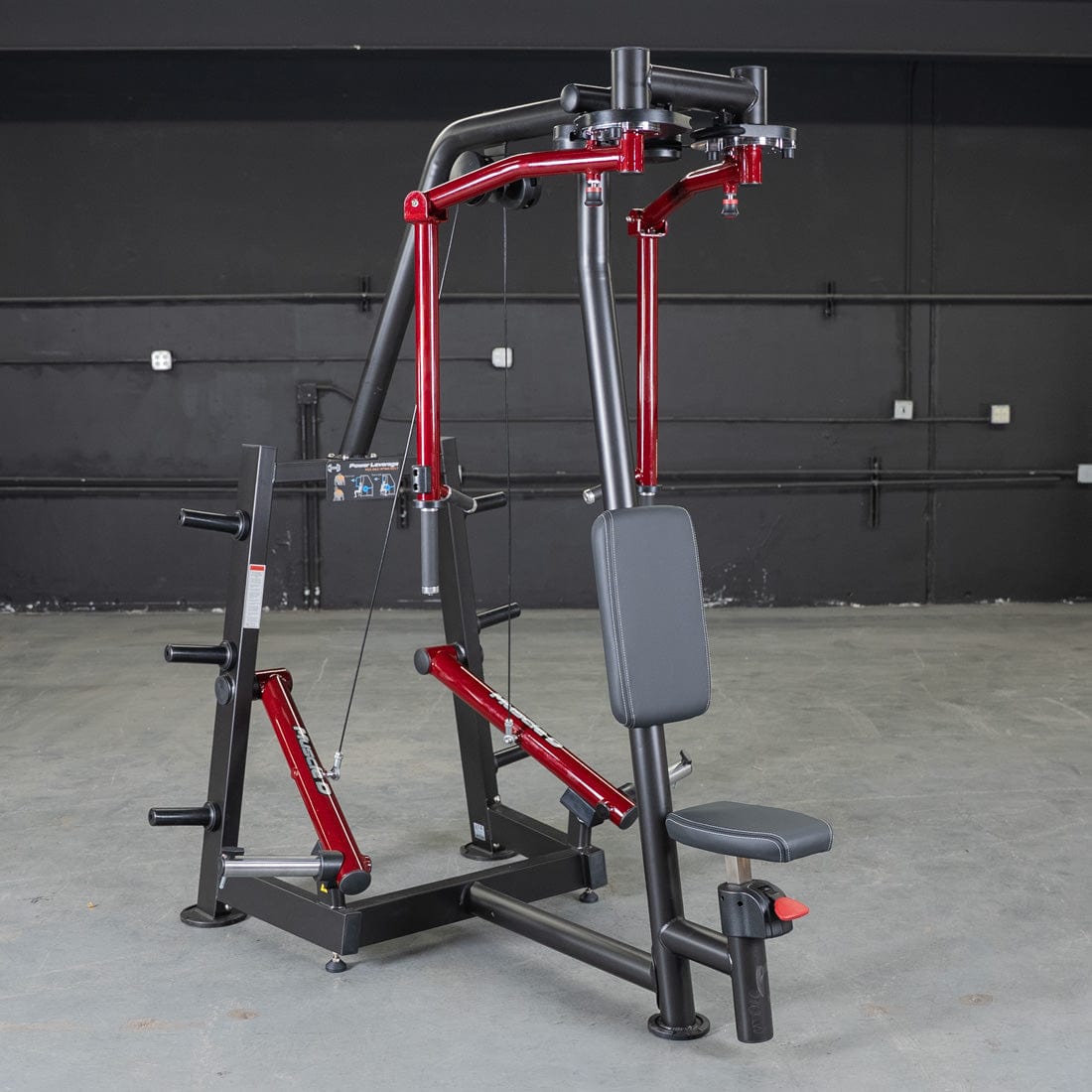 Power Leverage V2 Seated Pec Fly / Rear Delt Combo - Plate Loaded - Weight Storage Included - Grit Grind Strength