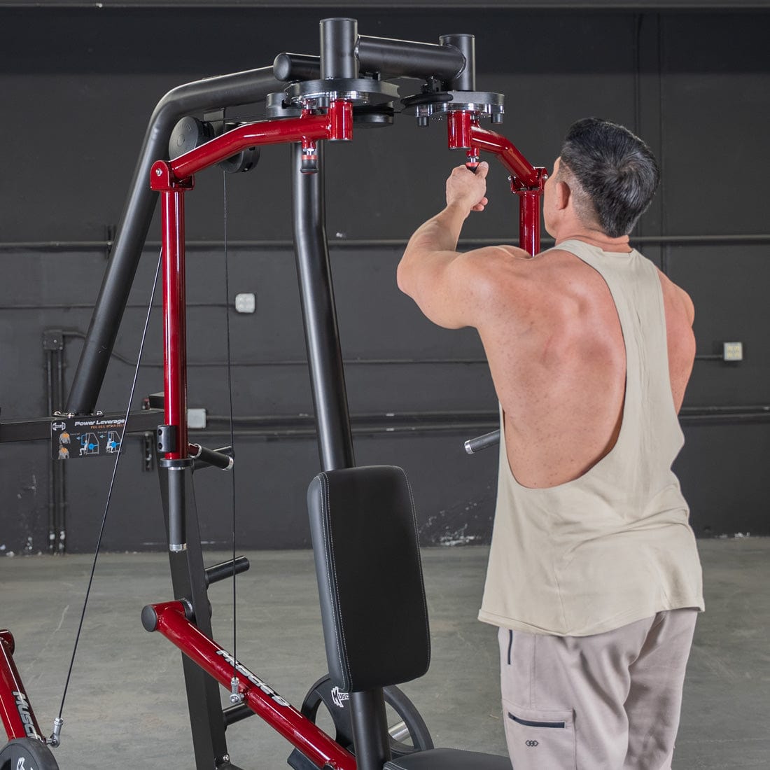 Power Leverage V2 Seated Pec Fly / Rear Delt Combo - Plate Loaded - Weight Storage Included - Grit Grind Strength