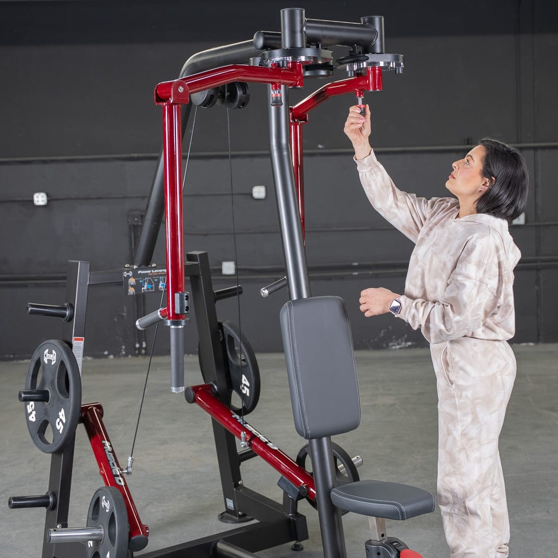 Power Leverage V2 Seated Pec Fly / Rear Delt Combo - Plate Loaded - Weight Storage Included - Grit Grind Strength
