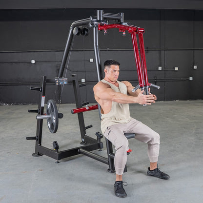 Power Leverage V2 Seated Pec Fly / Rear Delt Combo - Plate Loaded - Weight Storage Included - Grit Grind Strength