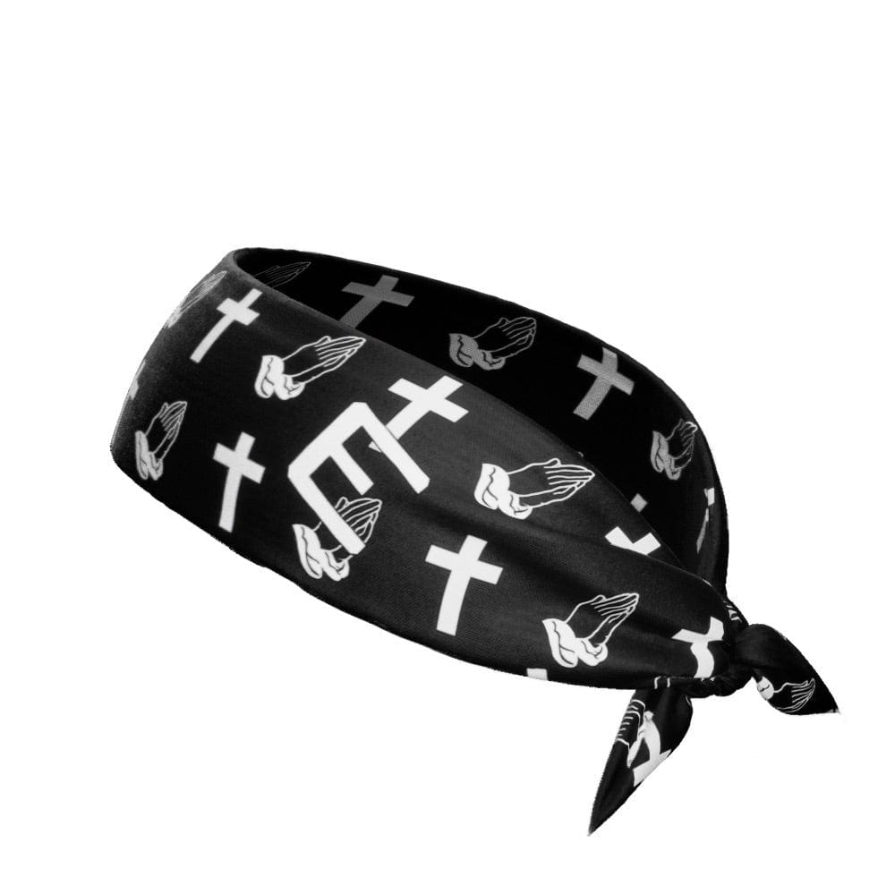 Praying Crosses Tie Headband - Grit Grind Strength