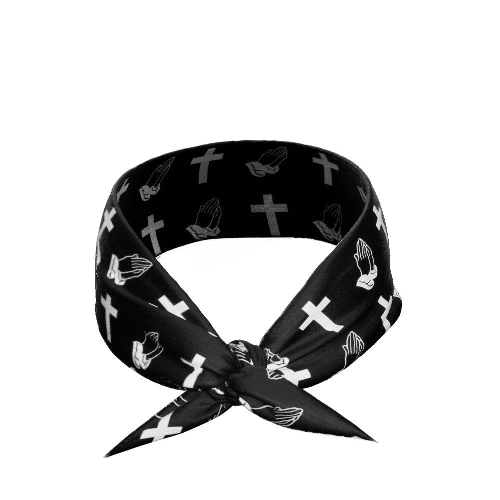 Praying Crosses Tie Headband - Grit Grind Strength