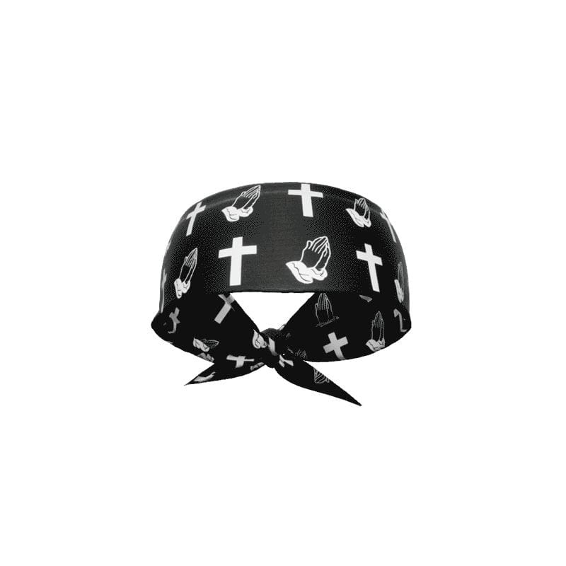 Praying Crosses Tie Headband - Grit Grind Strength