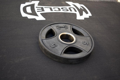 Pro Rubber Olympic Plates - Per Pair - Muscle D Fitness - High - Quality Virgin Rubber Olympic Plates - Grit Grind Strength