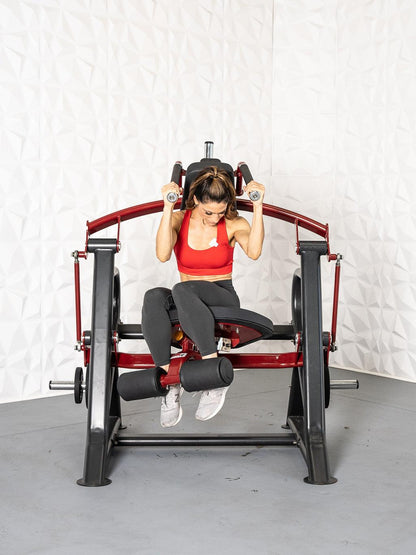 Pro Strength Abdominal Crunch - Muscle D Fitness - Seated - Plate Loaded - Adjustable - Oblique Trainer - Grit Grind Strength