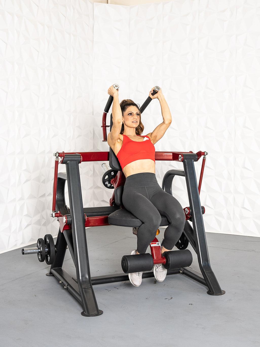 Pro Strength Abdominal Crunch - Muscle D Fitness - Seated - Plate Loaded - Adjustable - Oblique Trainer - Grit Grind Strength