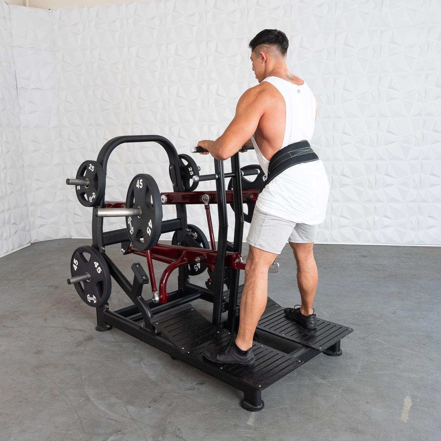 Pro Strength Belt Squat - Muscle D Fitness - Standing Belted Hip Thrust - Plate Loaded - Grit Grind Strength
