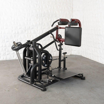 Pro Strength Drop Squat - Muscle D Fitness - Adjustable Plate Loaded Squat Machine - Grit Grind Strength