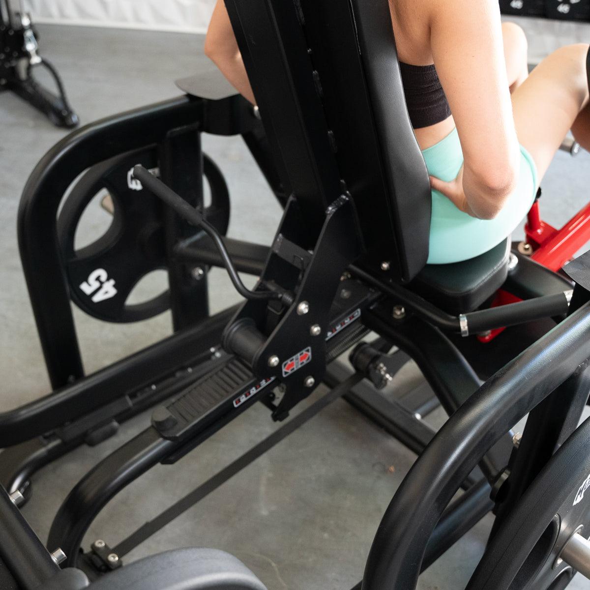 Pro Strength Glute / Outer Thigh - Muscle D Fitness - Plate Loaded Abductor / Hip Extension - Grit Grind Strength