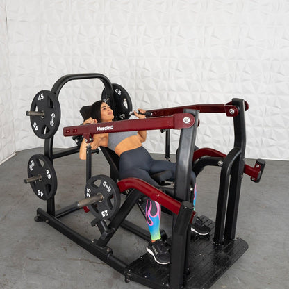 Pro Strength Incline Chest / Shoulder Press - Muscle D Fitness - Adjustable - Plate Loaded - Pec Delt Training - Grit Grind Strength