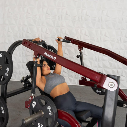 Pro Strength Incline Chest / Shoulder Press - Muscle D Fitness - Adjustable - Plate Loaded - Pec Delt Training - Grit Grind Strength