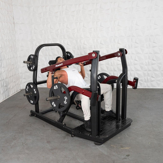 Pro Strength Incline Chest / Shoulder Press - Muscle D Fitness - Adjustable - Plate Loaded - Pec Delt Training - Grit Grind Strength