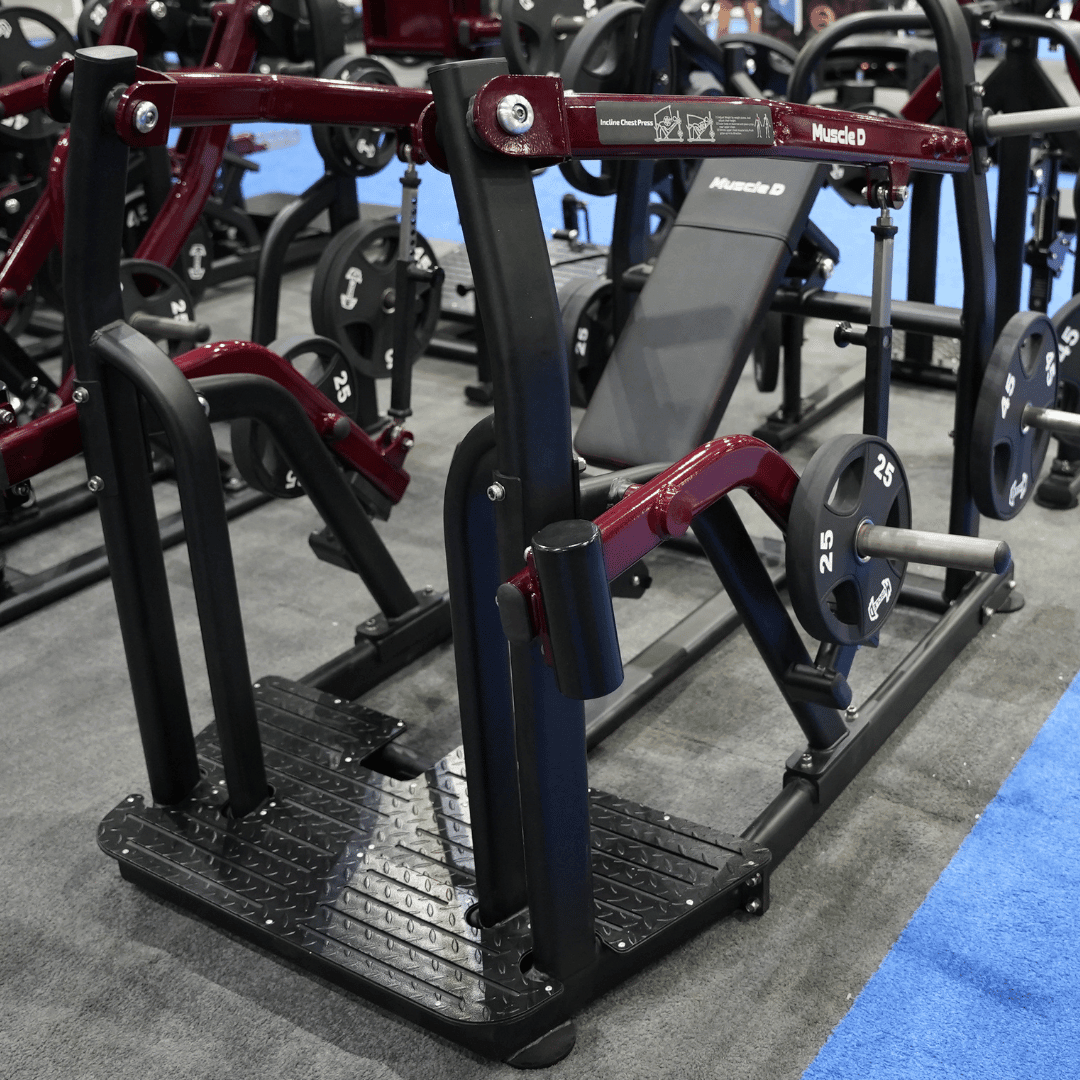 Pro Strength Incline Chest / Shoulder Press - Muscle D Fitness - Adjustable - Plate Loaded - Pec Delt Training - Grit Grind Strength
