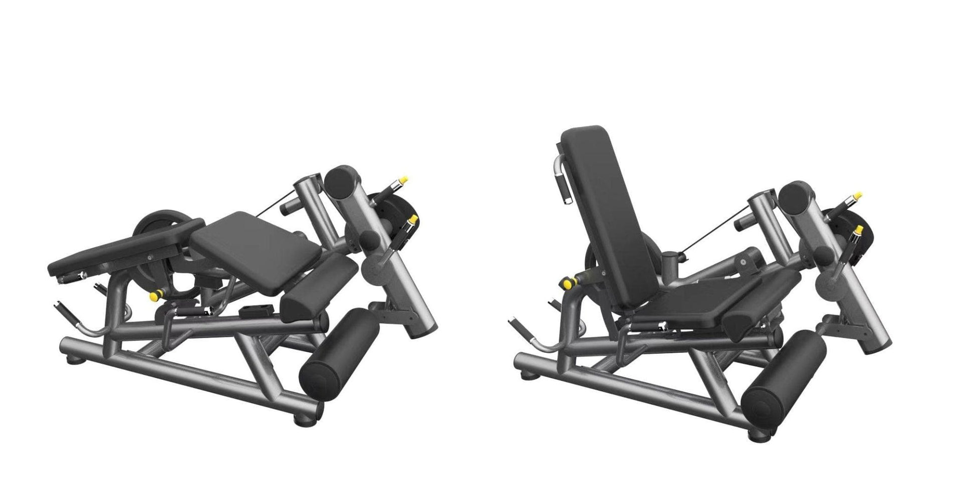 Pro Strength Leg Extension / Prone Leg Curl Combo - Muscle D Fitness - Plate Loaded Quad & Hamstring Machine - Grit Grind Strength