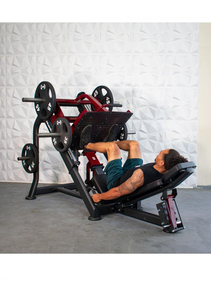 Pro Strength Linear Bearing Leg Press - Muscle D Fitness - Adjustable Back Pad - Plate Loaded - Grit Grind Strength