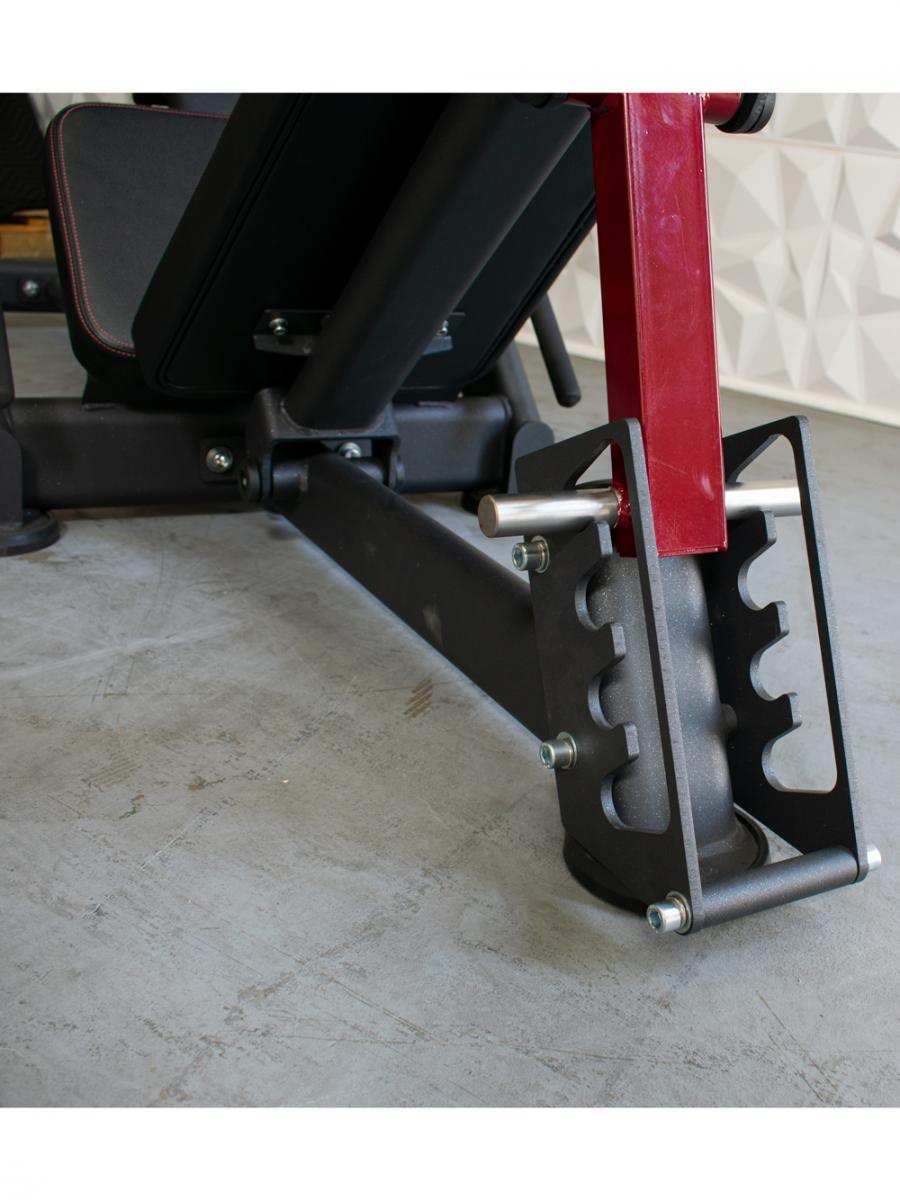 Pro Strength Linear Bearing Leg Press - Muscle D Fitness - Adjustable Back Pad - Plate Loaded - Grit Grind Strength
