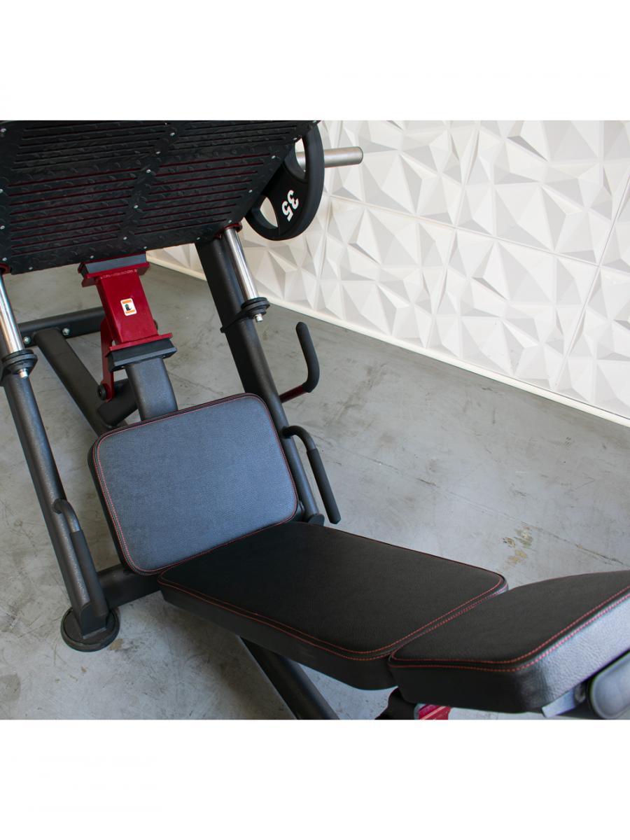 Pro Strength Linear Bearing Leg Press - Muscle D Fitness - Adjustable Back Pad - Plate Loaded - Grit Grind Strength