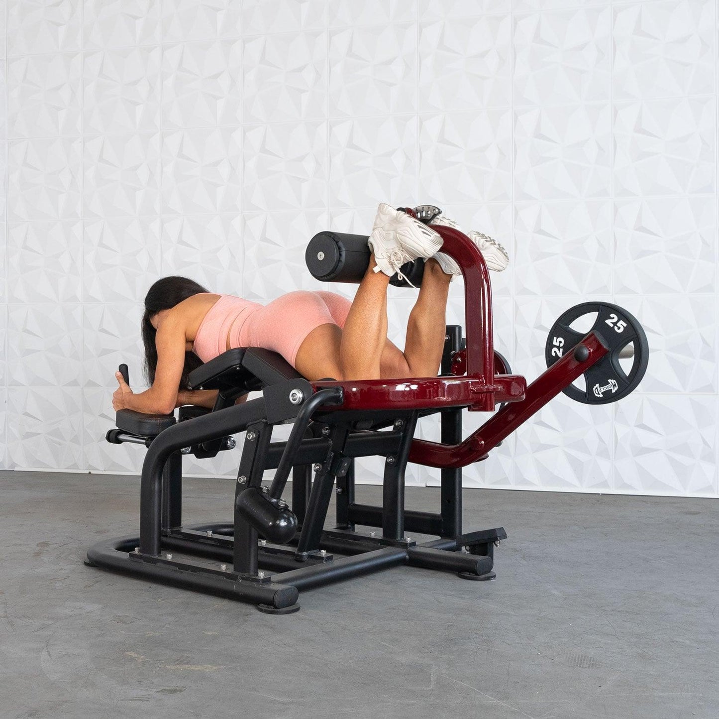 Pro Strength Prone Leg Curl Adjustable Plate Loaded Hamstring Machine - Grit Grind Strength