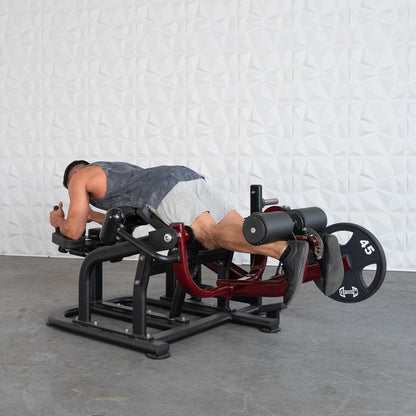 Pro Strength Prone Leg Curl Adjustable Plate Loaded Hamstring Machine - Grit Grind Strength