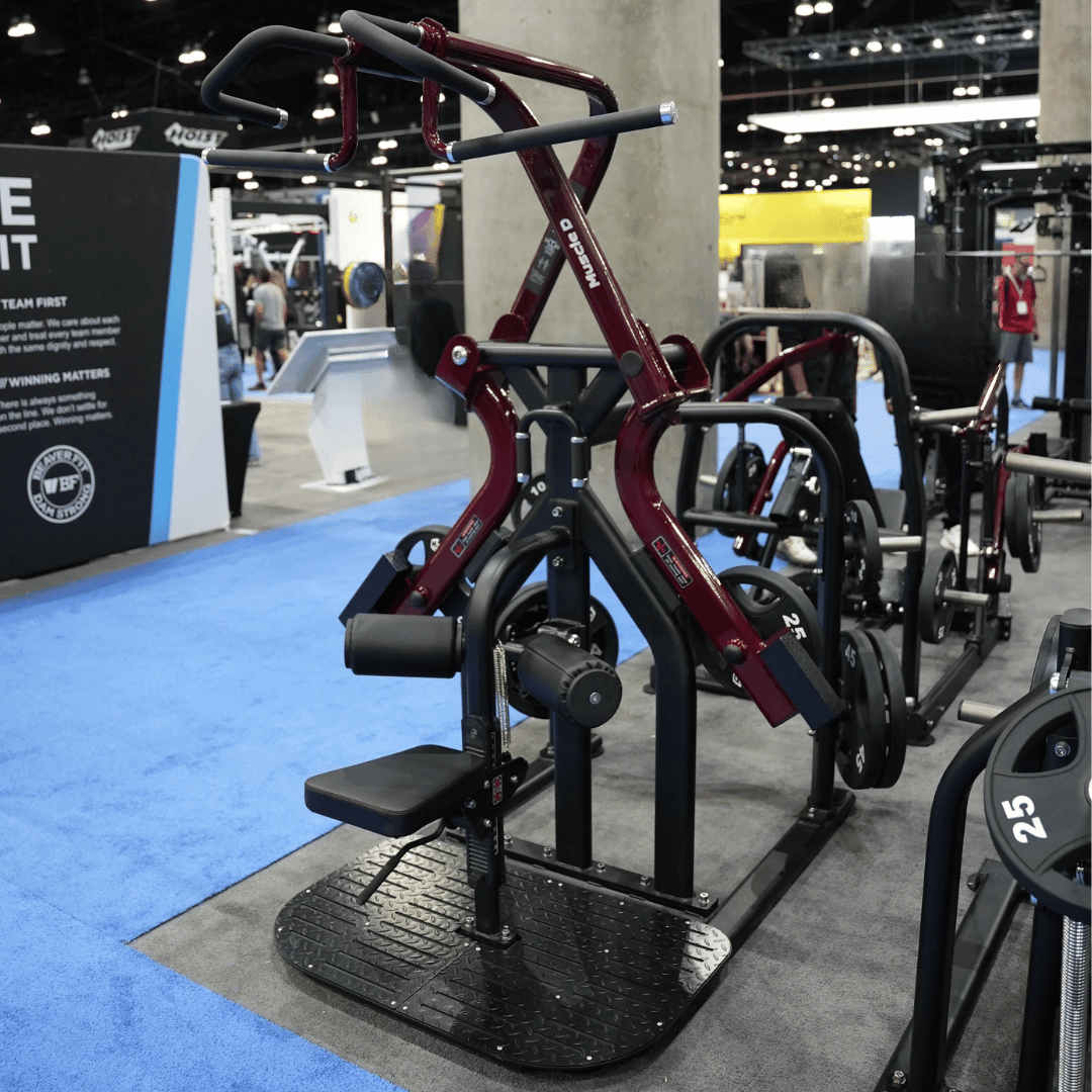 Pro Strength Rotary Lat Pull - Down - Muscle D Fitness - Premium - Adjustable - Plate Loaded - Lat Training - Grit Grind Strength