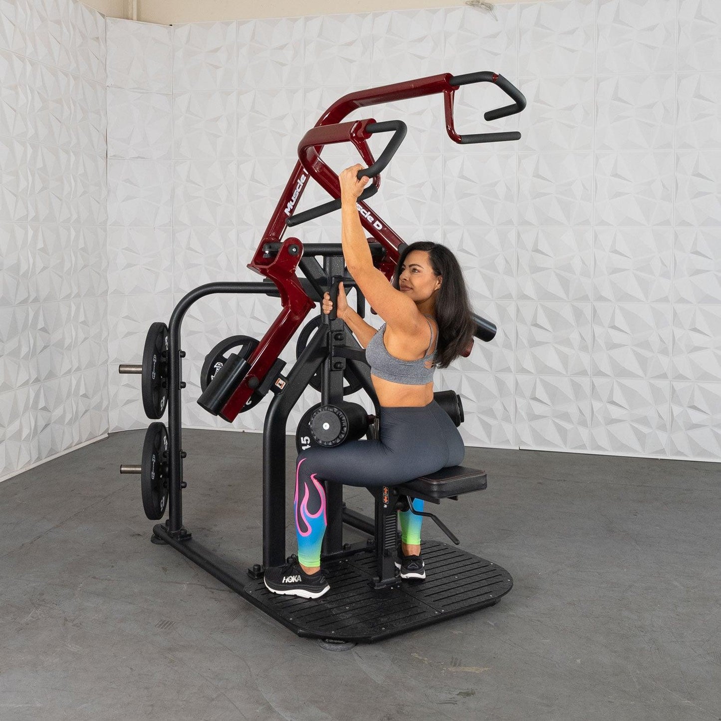 Pro Strength Rotary Lat Pull - Down - Muscle D Fitness - Premium - Adjustable - Plate Loaded - Lat Training - Grit Grind Strength